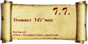 Thomasz Tímea névjegykártya